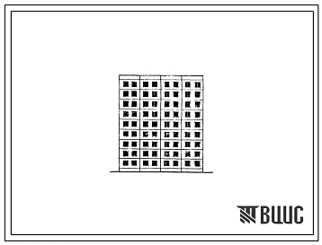 Типовой проект 83-034/1 Девятиэтажная блок-секция общежития вместимостью 213 человек, с жилой ячейкой на 13 человек для строительства в 1В климатическом подрайоне, 2 и 3 климатических районах