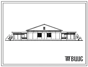Типовой проект 183-17-71/1.2 Одноэтажный двухквартирный жилой дом с квартирами типа 3Б.