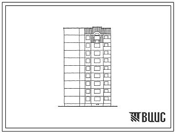 Типовой проект 90-0177.23.87 Компоновочный объемно-планировочный элемент 9 этажный 9.3-1Л (для Владимирской области)