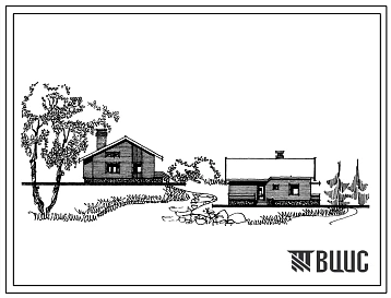 Типовой проект 184-89-61/1 Одноэтажный жилой дом с трехкомнатной квартирой типа 3Б (шифр БКС-7). Для строительства во 2В климатическом подрайоне Белорусской ССР