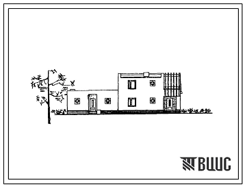 Типовой проект 144-40-30с Жилые дома для сельской застройки с частью квартир для трех поколений (бабушек, дедушек, родителей и детей), одноквартирный жилой дом с восьмикомнатной квартирой (блокировка 5-3).