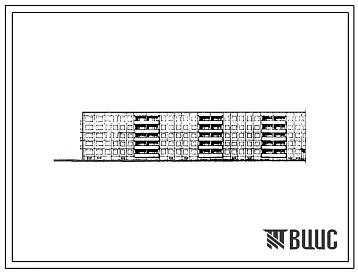 Типовой проект 1ЛГ-504Д-9 Пятиэтажный семисекционный крупнопанельный жилой дом на 139 квартир (двухкомнатных 104, трехкомнатных 34, четырехкомнатных 1).