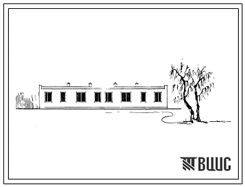 Типовой проект 184-52-107с 1-этажный 2-квартирный жилой дом с 2-комнатными квартирами (стены из обыкновенного глиняного кирпича).