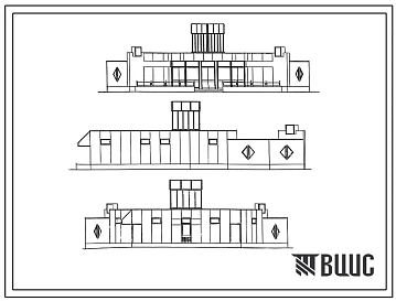 Типовой проект И-1208/1 Предприятие быстрого обслуживания из Л.М.К. Кафе-Минутка для строительства в г. Москве