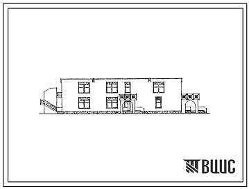 Типовой проект 218-1-518.90 Детские  ясли - сад на 95 мест. Здание одно-, двухэтажное. Стены  из монолитного керамзитобетона.