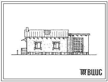 Типовой проект 184-40-120с.13.86 Одноэтажный одноквартирный жилой дом с 5-комнатной квартирой с надворными постройками для индивидуального строительства в предгорных районах южной зоны Узбекской ССР (для рельефа с обратным уклоном)