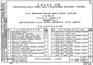 Часть 9 Раздел 9.2-1 Монтажные узлы выше отметки 0.000. Детали