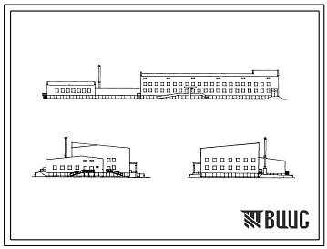 Типовой проект 254-1-27м Больница на 35 коек для строительства в 1А, 1Б, 1Г, 1Д климатических подрайонах на вечномерзлых грунтах.