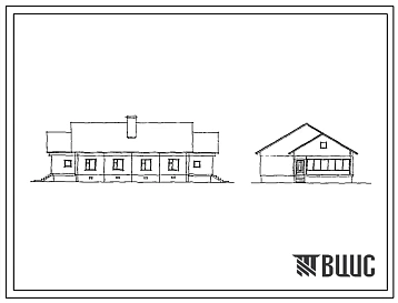 Типовой проект 181-90-91.83 Дом на 2 трехкомнатные квартиры типа 3Б. Общая площадь 151 м2 .Для Московской области