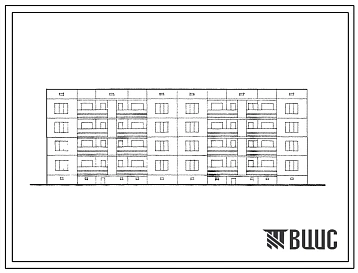 Типовой проект 127-028с/1 Четырехэтажная блок-секция торцевая крупнопанельная правая на 16 квартир (двухкомнатных 2Б-4, трехкомнатных 3Б-4, четырехкомнатных 4Б-4, пятикомнатных 5А-4). Для строительства в 4Б климатическом подрайоне грузинской ССР сейсмично