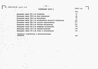 Альбом 5 Сметы Часть 2 (из ТП 416-5-46.90) Ведомости потребности в материалах ах.
