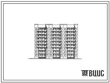 Типовой проект 112-039.86 Крупнопанельные жилые дома. Блок-секция 9-этажная 90-квартирная меридиональная для малосемейных 1Б.1Б.1Б.1Б.1Б.1Б.1Б.1Б.2Б.2Б
