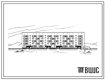 Типовой проект 113-123-9 Пятиэтажный четырехсекционный дом на 60 квартир со стенами из легкобетонных камней (однокомнатных 1Б-20, двухкомнатных 2Б-22, трехкомнатных 3Б-10, четырехкомнатных 4Б-8). Для строительства в 1А, 1Б и Г климатических подрайонах
