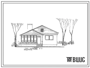 Типовой проект 186-14-11/71 Одноэтажный одноквартирный трехкомнатный дом панельно-деревянной конструкции для строительства в районах с расчетной наружной температурой -30С.