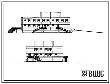 Типовой проект 252-1-65м Кооперированное здание в составе: стационара на 10 коек, амбулатории, молочной кухни и аптеки. Грунты вечномерзлые. Здание главного корпуса двухэтажное. Каркас сборный железобетонный по серии ИИ-04.