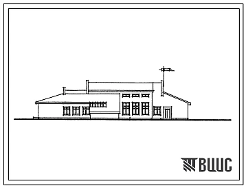 Типовой проект 214-2-188.87 Блокированное здание детского сада на 25 мест с начальной школой на 40 учащихся со стенами из кирпича