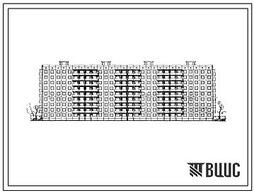 Типовой проект 111-94-43/75 Девятиэтажный четырехсекционный крупнопанельный жилой дом на 144 квартиры