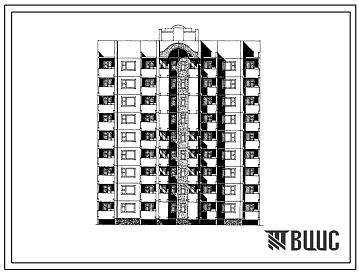 Типовой проект 90-0107.13.86 9-этажная 36-квартирная блок-секция торцевая левая для строительства в г. Воронеже и Воронежской области