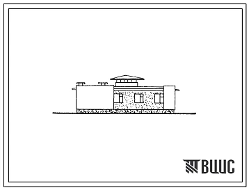 Типовой проект 184-40-105.86 Одноэтажный жилой дом с шестикомнатной квартирой (левый)