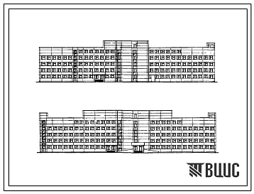 Типовой проект 252-3-32 Главный корпус кардиологического диспансера на 120 коек. Здание  пятиэтажное.  Каркас сборный железобетонный серии ИИС-04. Стены из легкобетонных панелей.