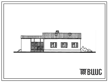 Типовой проект 184-217-3с/1 Одноэтажный дом с пятикомнатной квартирой для индивидуального строительства. Для строительства в северных районах 4А климатического подрайона Туркменской ССР сейсмичностью