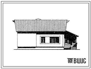 Типовой проект 181-83-38/1.2 Жилой дом 1-этажный 1-квартирный 3-комнатный для индивидуальных застройщиков