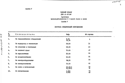 Альбом 5 Спецификации оборудования