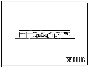 Типовой проект 816-9-25.85 Материально-технический склад для хозяйств с парком 100 тракторов. Предназначен для хранения ремонтных материалов, агрегатов, запчастей и оборудования на центральной усадьбе. Размеры здания - 12x42 м. Расчетная температура: -20,