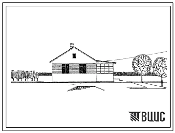Типовой проект 185-31-31/67  Одноквартирный трехкомнатный дом со стенами из местных материалов.