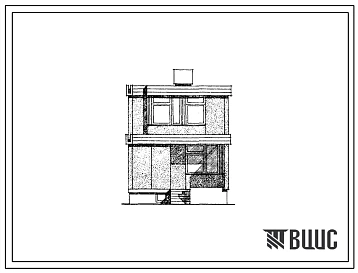 Типовой проект 126-068/1 Двухэтажная четырехкомнатная блок-квартира типа 4Б рядовая с торцевыми окончаниями. Для строительства в 4Г климатическом подрайоне г.Астрахани и области