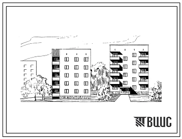 Типовой проект 87-059/1 Пятиэтажнаярядовая левая блок-секция на 10 квартир (Р.2Б-3А).