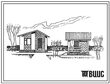 Типовой проект 185-000-333.85 Летний садовый домик. Стены из камня-ракушечника.