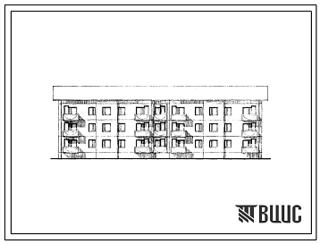 Типовой проект 111-135-155с/1 Трехэтажный двухсекционный жилой дом на 21 квартиру.