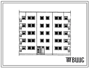Типовой проект 156-014.13.86 Блок-секция рядовая 5-этажная 20-квартирная 1А-2А-2Б-2Б (для строительства в Эстонской ССР)