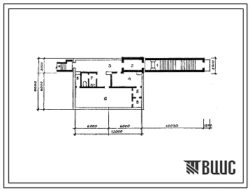 Типовой проект А-III,IV-400-0365.86 Убежища для неглубоких шахт (12 вариантов). Стены из железобетонных панелей по серии У-01-01/80. Площадь основных помещений 423,7 м2 (убежище на 400 человек, размеры убежища 12м на 9м, режимы вентиляции 1,2).