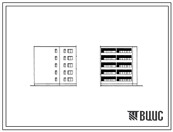 Типовой проект 85-08 5-этажная 15-квартирная угловая левая блок-секция со стенами из кирпича. Для строительства в 1В, 2Б, 2В, 2Г климатических подрайонах.