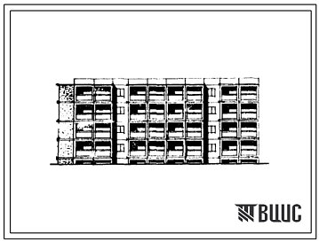 Типовой проект ТДСК-71А/77-01сп/1 Блок-секция четырехэтажная 20-квартирная с левым торцовым окончанием (однокомнатных 1Б — 4, двухкомнатных 2А — 4, трехкомнатных 3Б — 8, четырехкомнатных 4Б — 4).