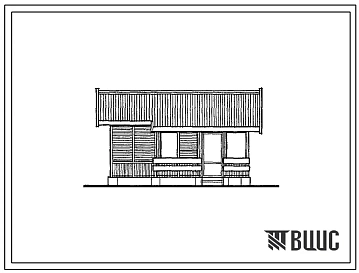 Типовой проект 186-000-698.13.87 Дачный домик на 2 человека со стенами из деревянно-щитовых конструкций для строительства в УССР