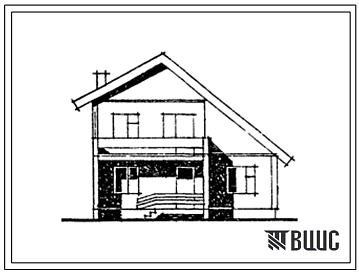 Типовой проект 141-129-28с.13.86 2-этажный одноквартирный 5-комнатный жилой дом усадебного типа для государственного и индивидуального строительства с вариантом блокировки слева (для Армянской ССР)