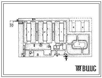 Типовой проект 801-104 Ферма откорма крупного рогатого скота на жоме на 1000 голов
