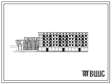 Типовой проект 1Г-450-6м Пятиэтажный шестисекционный крупноблочный жилой дом на 64 квартиры с магазином. С техническим подпольем.