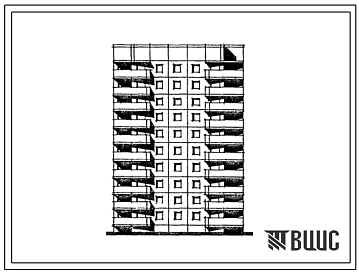 Типовой проект 121-0190.13.88 Десятиэтажная блок-секция рядовая на 40 квартир. Для Челябинска