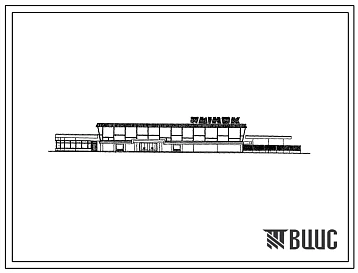 Типовой проект 272-14-9 Крытый рынок на 75 торговых мест с предприятием торгового обслуживания для строительства в 1В климатическом подрайоне, 2 и 3 климатических районах