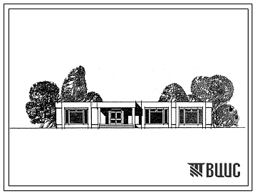 Типовой проект 274-20-136.83 Блок 2. Столовая на 75 мест, работающая вечером как кафе, с магазином кулинарии на два рабочих места. Торговый центр поселка. Для строительства в 1В климатическом подрайоне, 2 и 3 климатических районах.