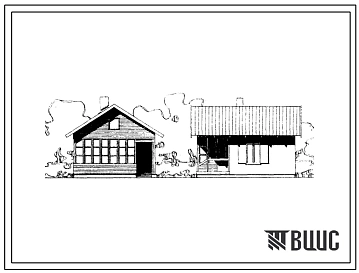 Типовой проект 184-000-19 Двухкомнатный садовый летний домик. Для строительства во II климатическом районе.