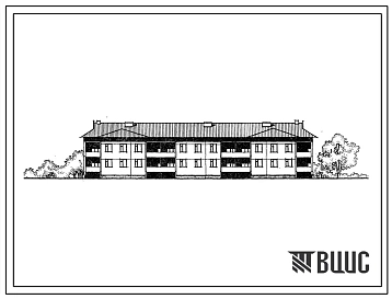 Типовой проект 111-26-78.83 2-этажный трехсекционный 16-квартирный жилой дом с укрупненными элементами /для Николаевского сельского строительного комбината Львовской области/