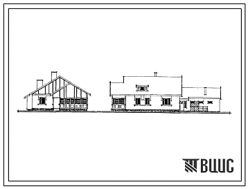 Типовой проект 184-89-102.86 Одноэтажный жилой дом с четырехкомнатной квартирой типа 4Б, сблокированный с хозпостройкой,  для индивидуального строительства
