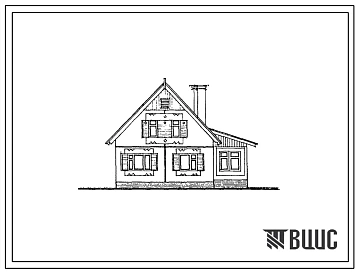 Типовой проект 141-115-171.13.87 Дом с четырехкомнатной квартирой. Общая площадь 102 м2 (СТЕНЫ ИЗ АРБОЛИТОВЫХ ПАНЕЛЕЙ, Перекрытия из арболитовых панелей (вариант – железобетонные), Полное инженерное благоустройство. Ориентация свободная, Одноэтажные, Двух