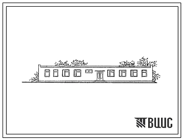 Типовой проект 224-9-66с Блок учебных мастерских для трудового обучения на 4 помещения.