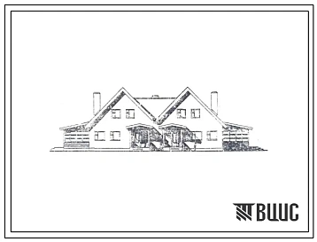 Типовой проект 184-000-183 Дом на 2 четырехкомнатные квартиры, с возможностью пристройки гаражей. Общая площадь 200 м2